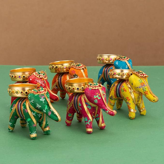 Elephant Tealight Candle Holder For Diwali