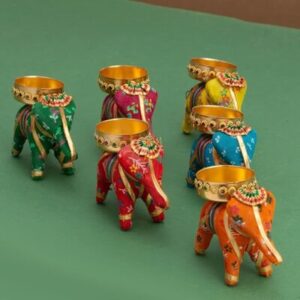 Elephant Tealight Candle Holder For Diwali