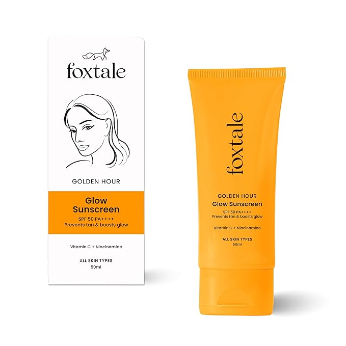 FoxTale Vitamin C & Niacinamide Glow Sunscreen SPF 50 PA++++: Your Ultimate Skin Shield